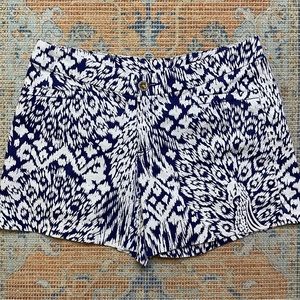 Lilly Pulitzer Kelly Stretch Short Bright Navy Pineapple Party Size 4 Beach